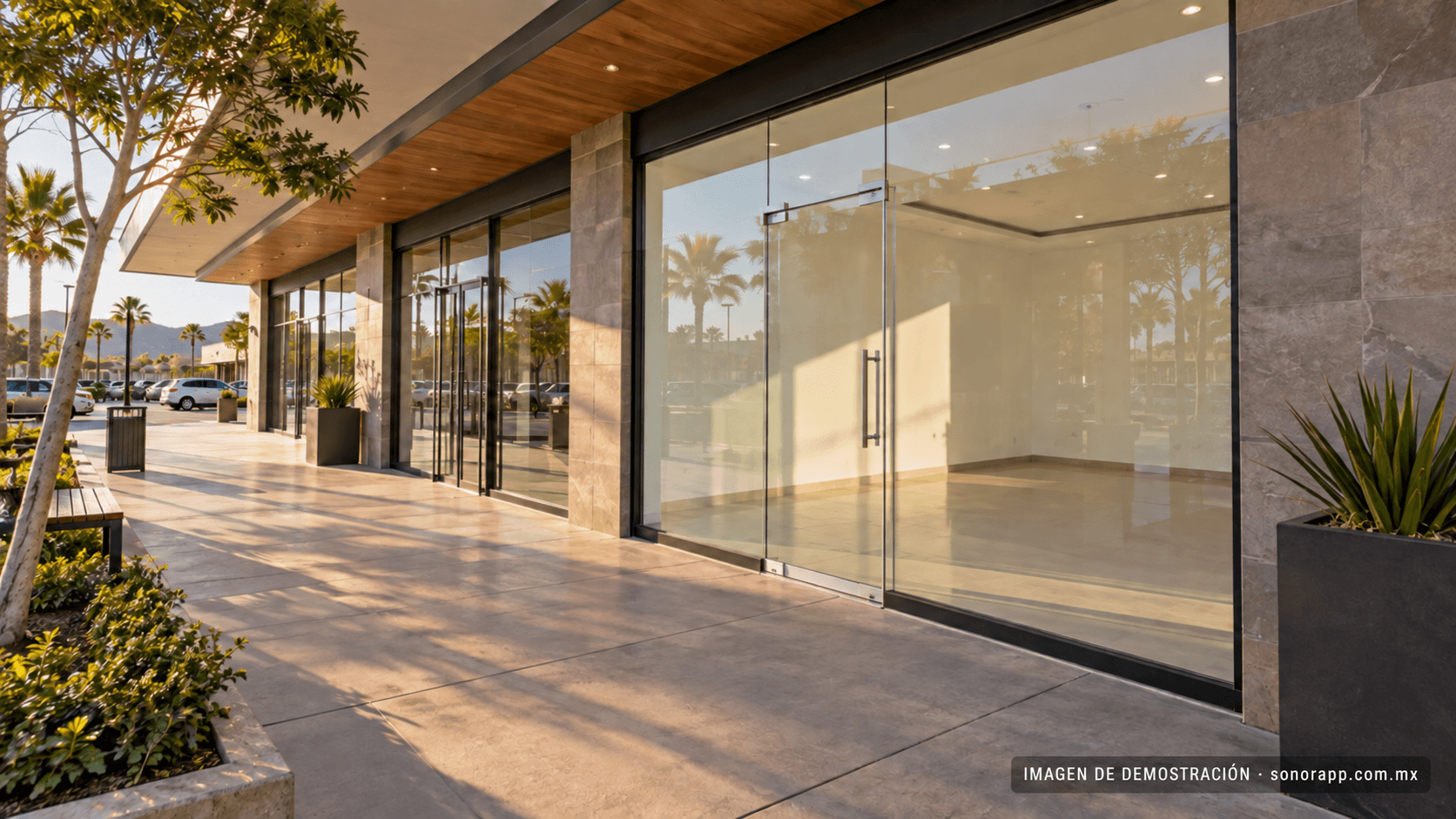 DEMO · Local comercial con frente de cristal