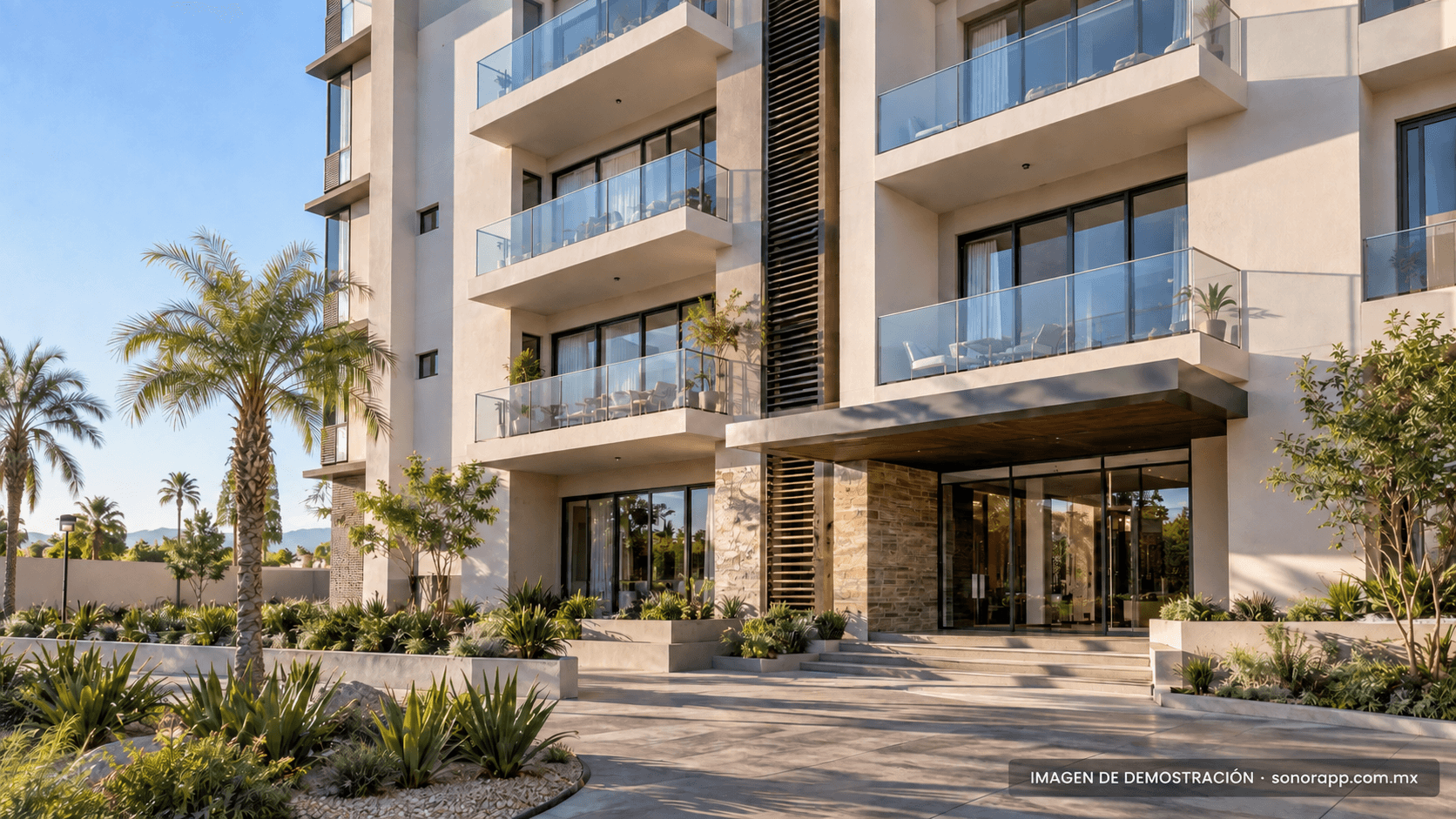 DEMO · Departamento en edificio con balcones